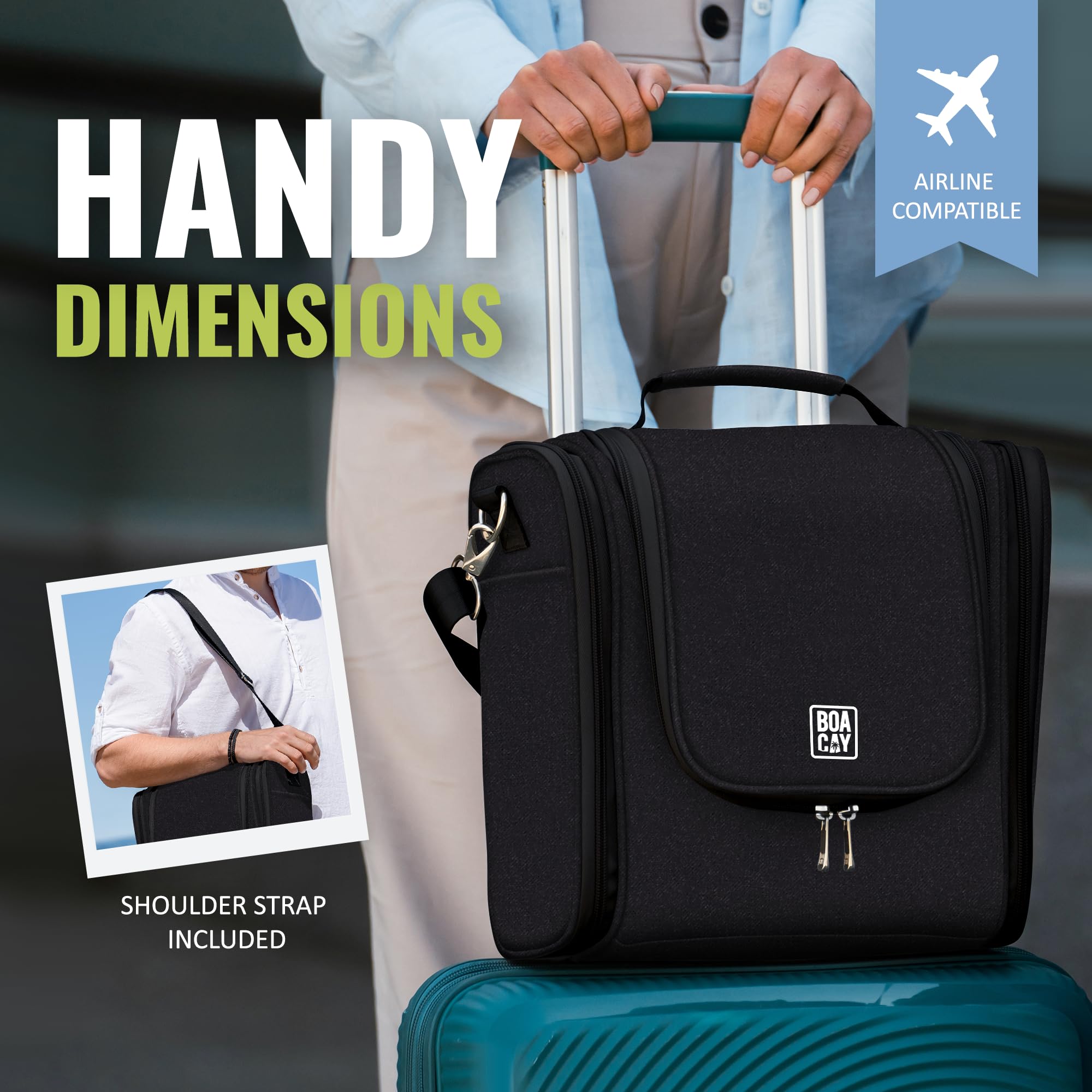 BOACAY water-resistant fabric texture resisting spills for cleaner travel gear