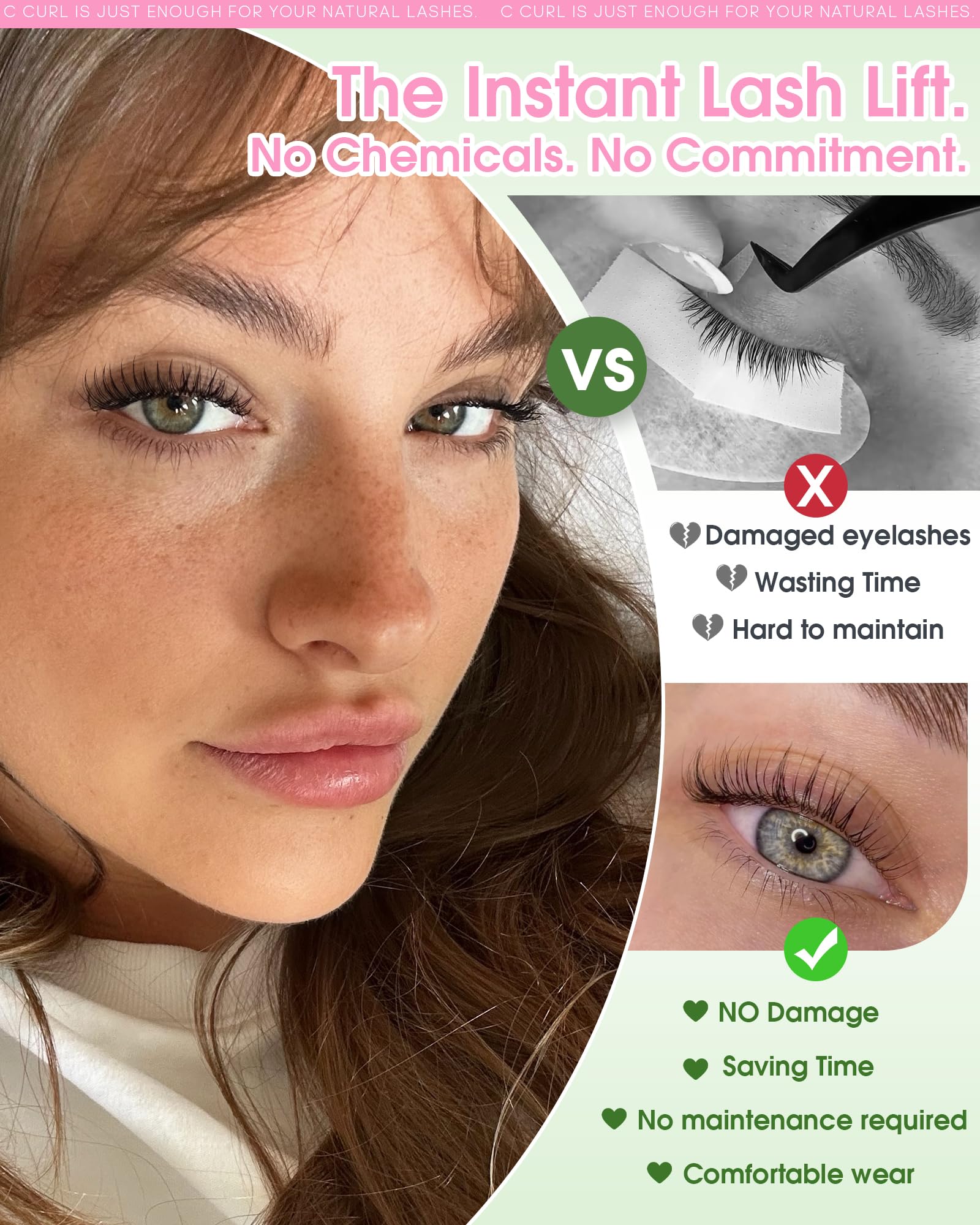 Boahankuke cluster lashes held on fingertip showing scale and lightweight feel