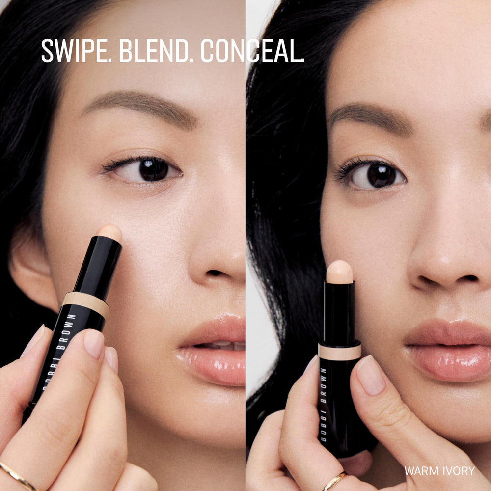 Bobbi Brown concealer swatches on forearm showing buildable coverage shades