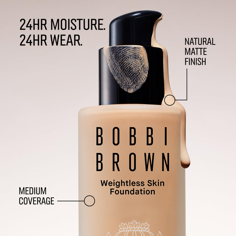 Bobbi Brown applied on model reducing shine and blurring pores for balanced look