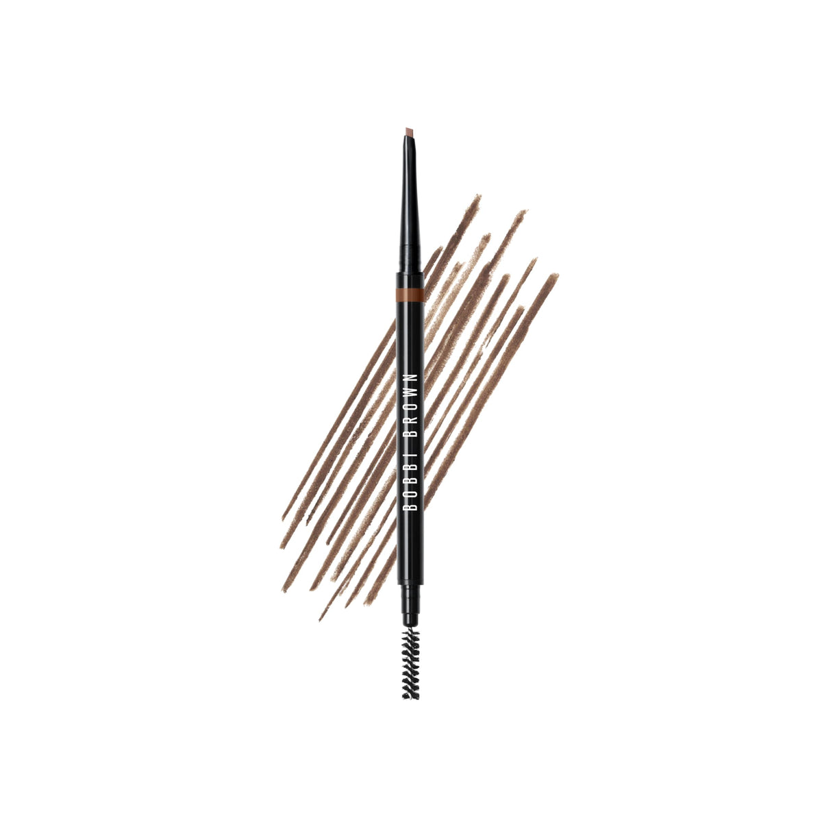 Bobbi Brown pencil front view showing slim barrel and shade label for accurate selection