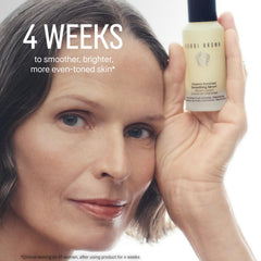 Bobbi Brown serum dispensed in hand showing recommended application amount