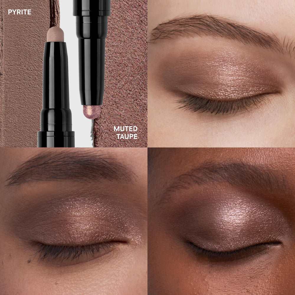 Bobbi Brown stick with both ends exposed demonstrating the dual-ended convenience and quick use
