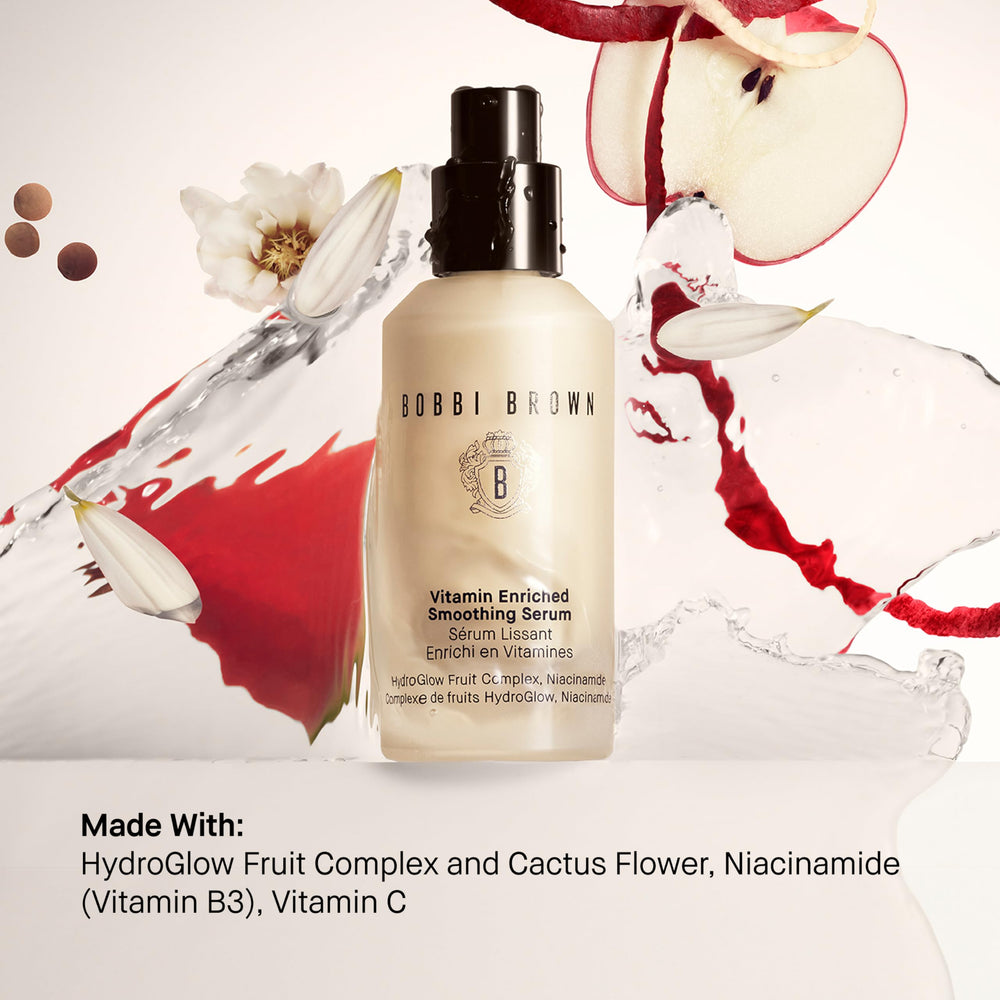 Bobbi Brown 1 fl oz bottle beside common object to show actual size