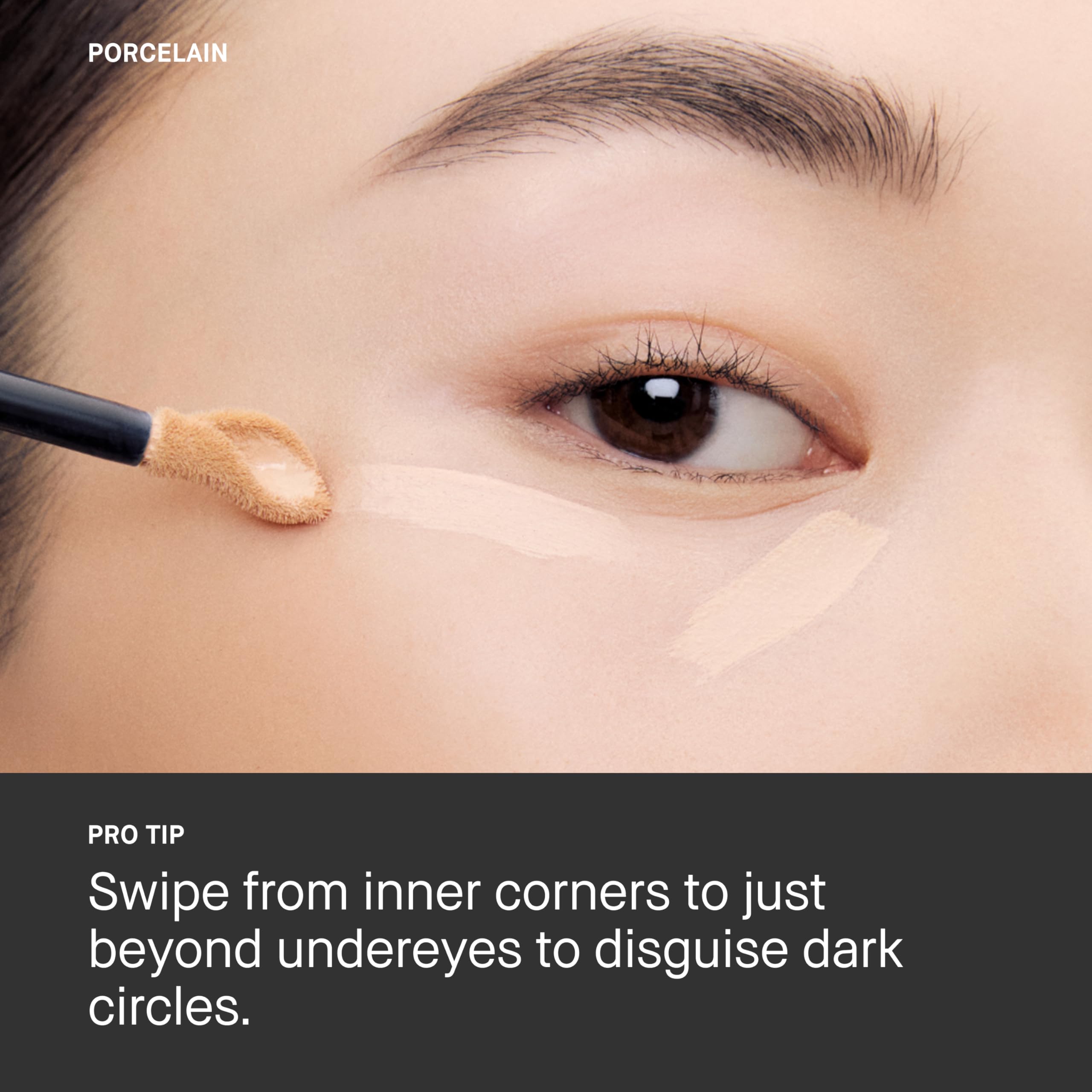 Bobbi Brown concealer next to finger showing size and easy portability benefit