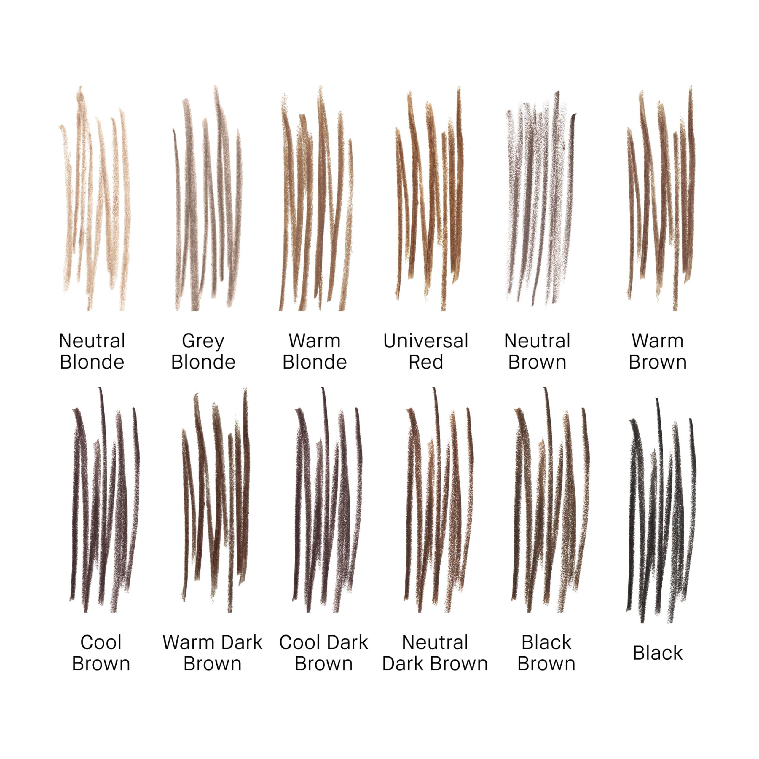 Bobbi Brown warm brown pencil stroke on skin demonstrating true-to-brow color