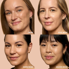 Bobbi Brown swatch on arm illustrating Warm Beige match and natural finish