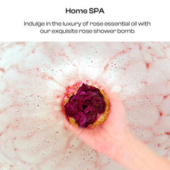 BoboSweeTree bath bomb dissolving in tub demonstrating aromatic release and foam