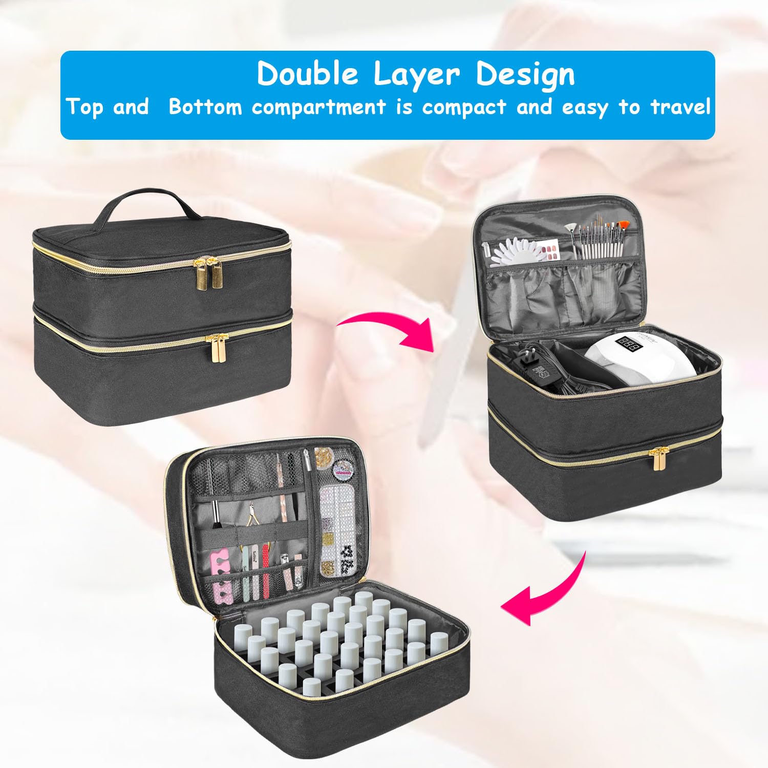 Boczif top compartment open displaying organized pockets and tool storage