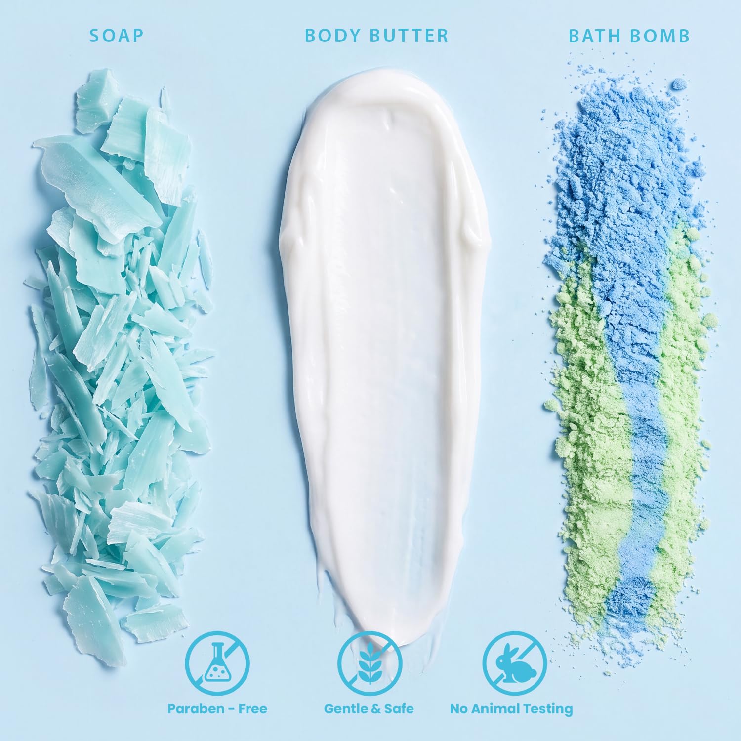 BODY & EARTH body butter texture close-up demonstrating rich moisturization