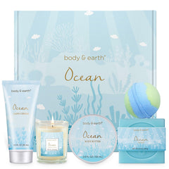 BODY & EARTH front packaging showing complete five-piece set and gifting appeal