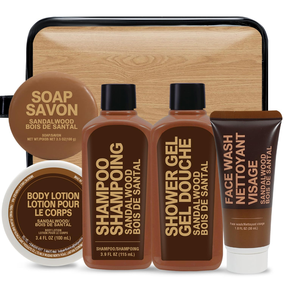 BODY & EARTH front packaging showing full six-piece set and gift-ready box