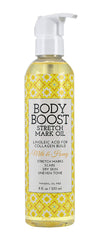 Body Boost front bottle showing milk and honey scent for soothing hydration