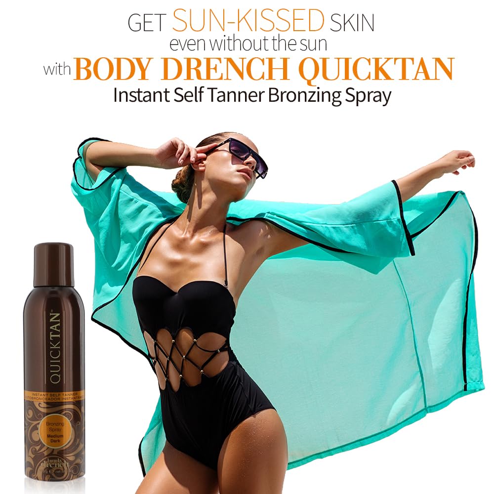 Body Drench demonstrated with mitt for streak-free, even coverage