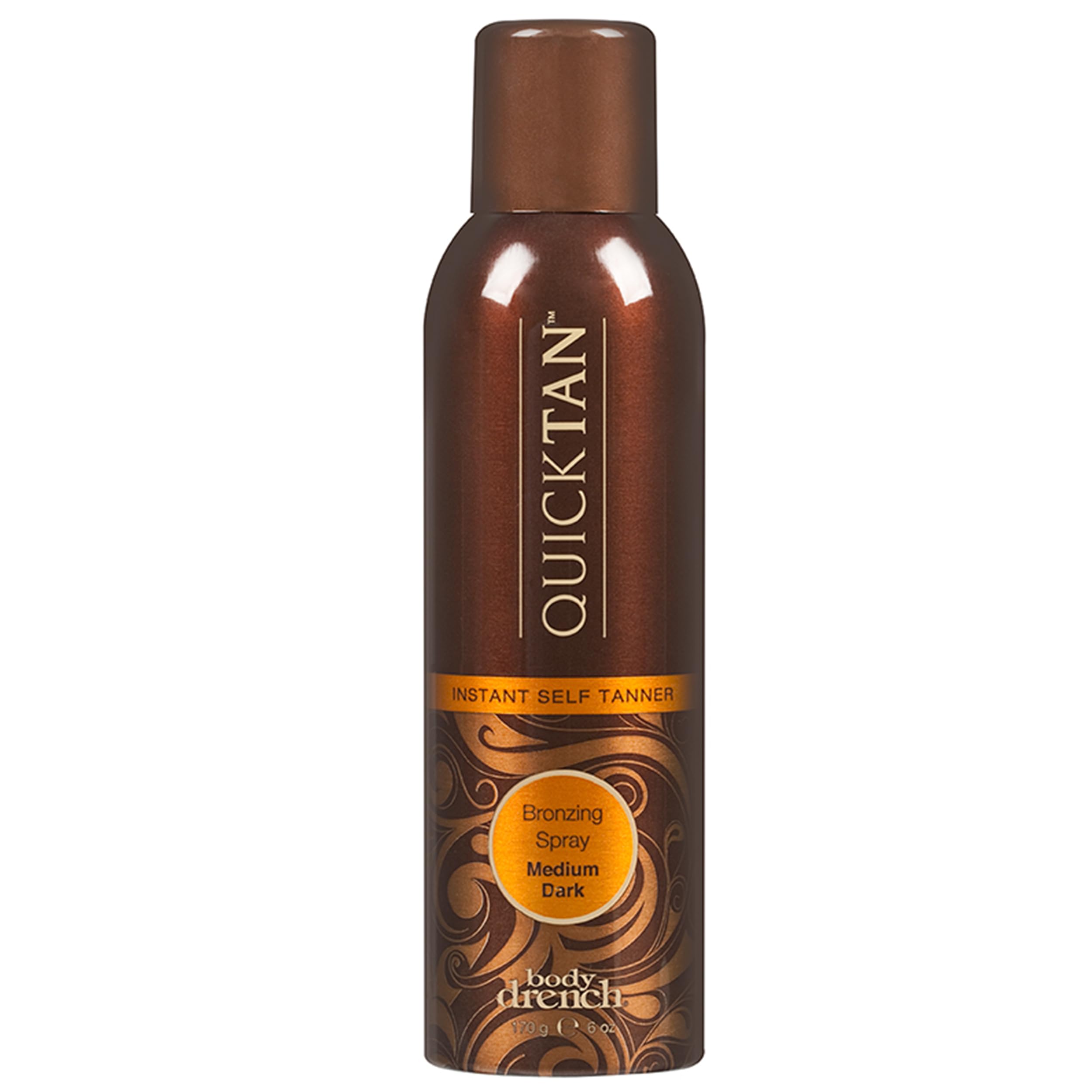 Body Drench front bottle view showing label and instant bronzing benefit
