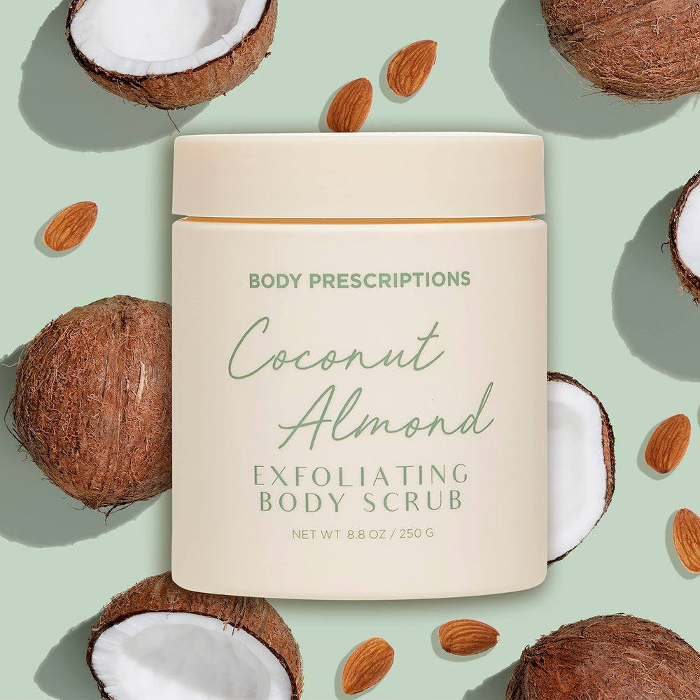 Body Prescriptions sweet mint jar open with visible scrub for quick scoop and refreshing aroma