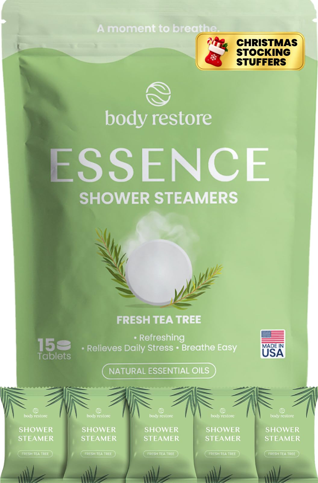 Body Restore front packaging showing 15-pack and gift-ready benefit