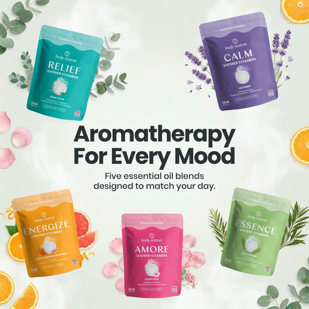 Body Restore steamers staged in a bathroom setting for at-home spa benefit