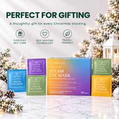 Body Restore opened pouch revealing warm eye mask ready to use for relaxation