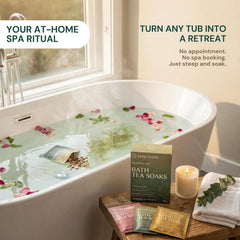 Body Restore Rose sachet close-up highlighting floral botanicals for relaxation