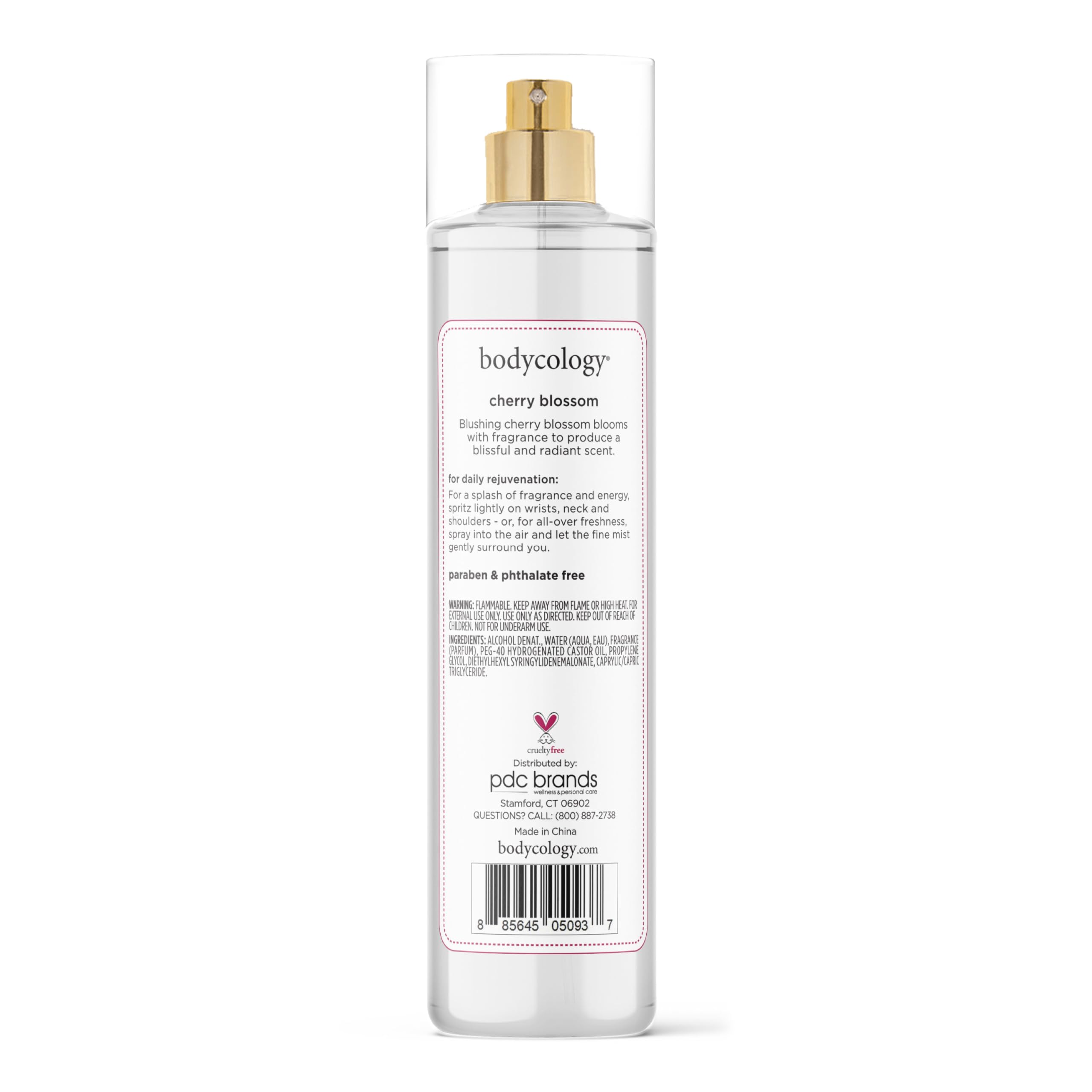 Person outdoors with Bodycology mist in garden showing fresh floral confidence benefit