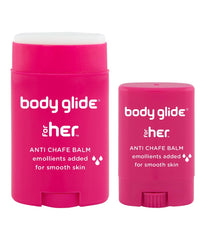 BodyGlide For Her front packaging showing bundle and clear protection benefit