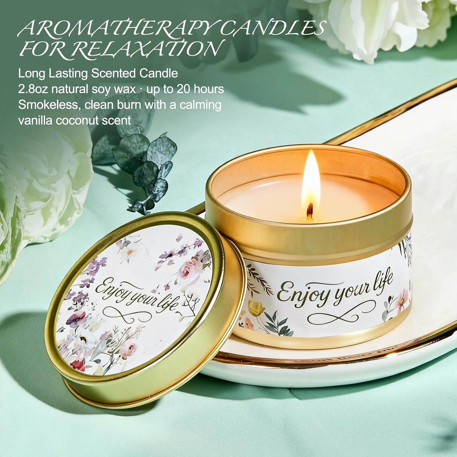 BodyRefresh aromatherapy candle lit creating a calming atmosphere
