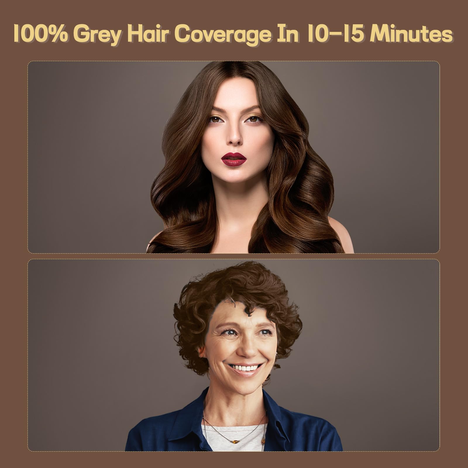 BOJICA applied on dry hair to show easy at-home usage and grey coverage