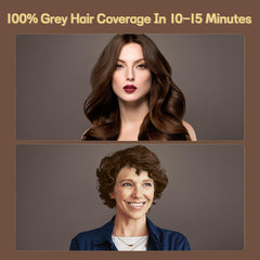 BOJICA applied on dry hair to show easy at-home usage and grey coverage
