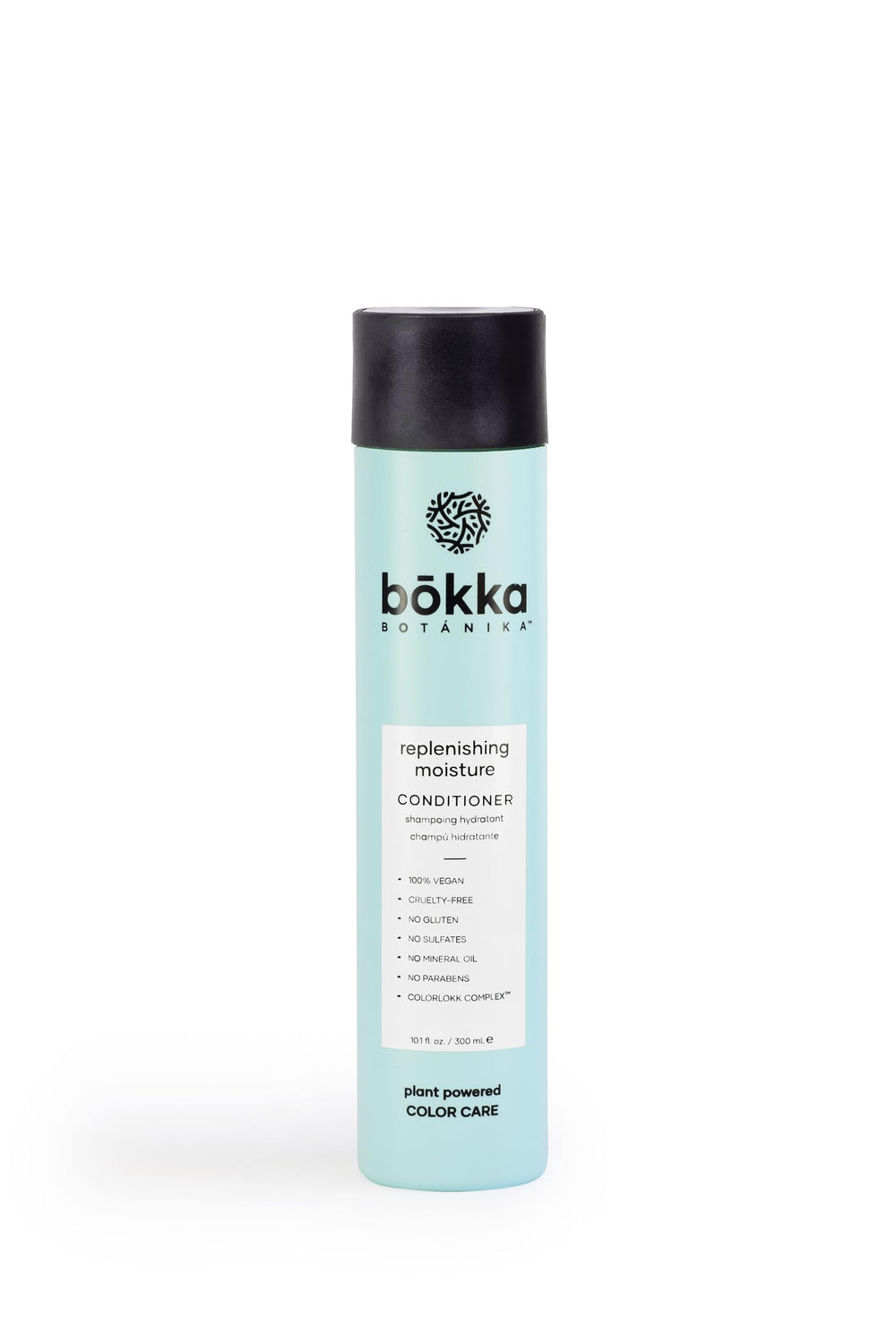 Bokka Botanika front bottle view showing label and size, promotes color protection