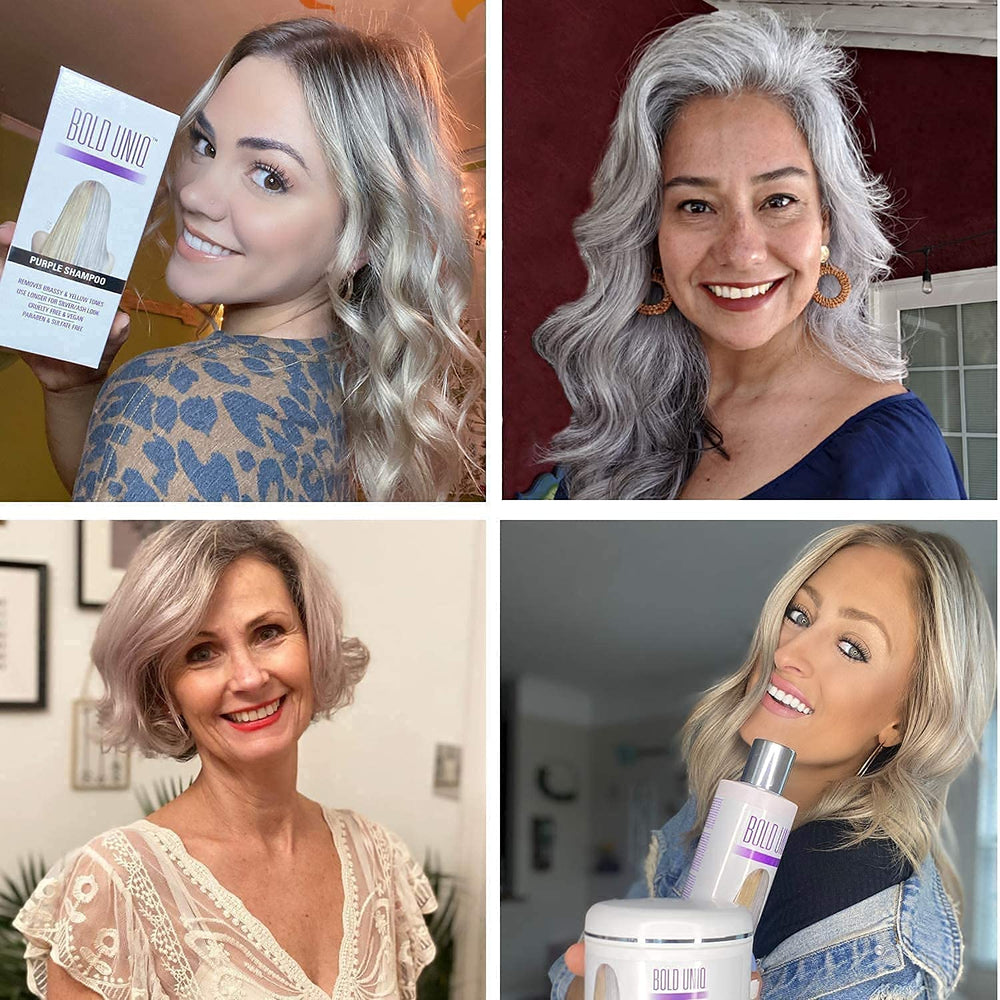 BOLD UNIQ conditioner being applied to wet hair for smoother, frizz-free finish