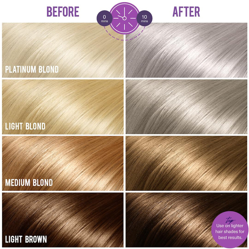 BOLD UNIQ shampoo lather on hair demonstrating brassiness-neutralizing action