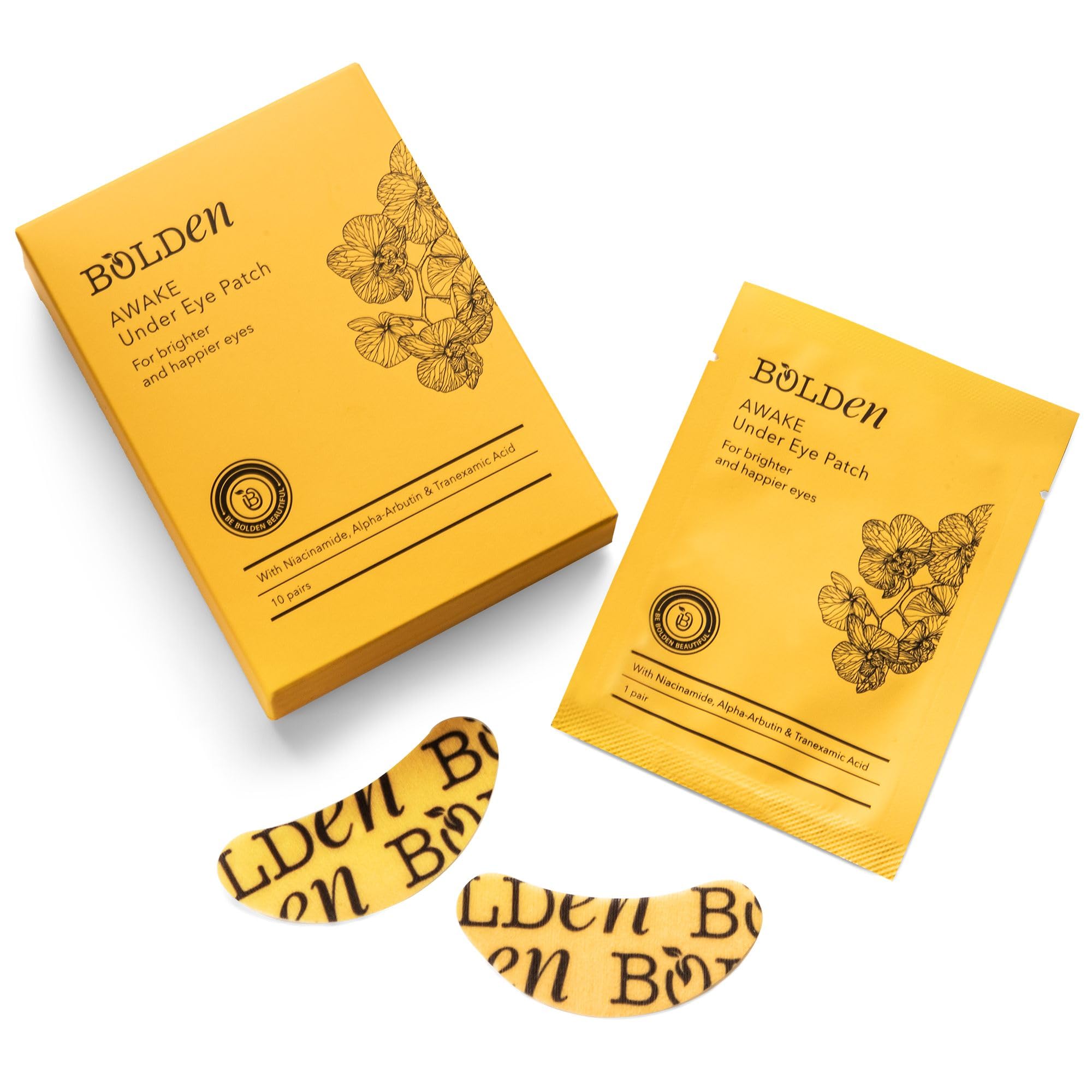 BOLDEN patches on vanity with skincare, conveys daily self-care benefit