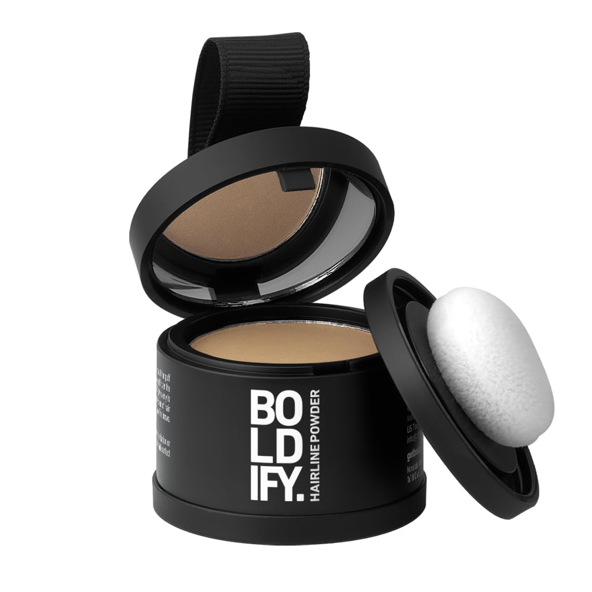 Boldify compact closed showing sleek packaging and portability benefit