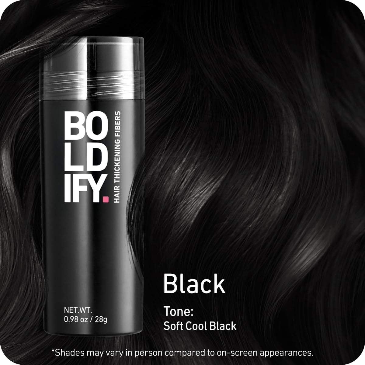 Boldify fiber texture close-up demonstrating natural, clump-free finish benefit