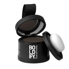 Boldify compact front view showing sleek packaging and travel convenience