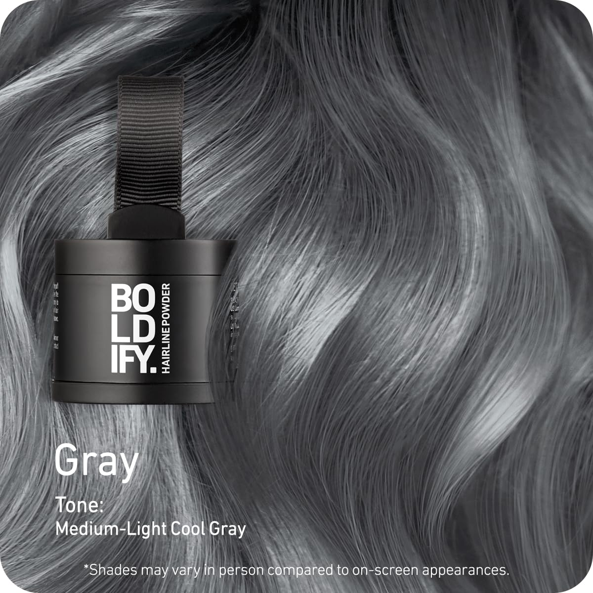 Boldify compact opened with applicator demonstrating precise application