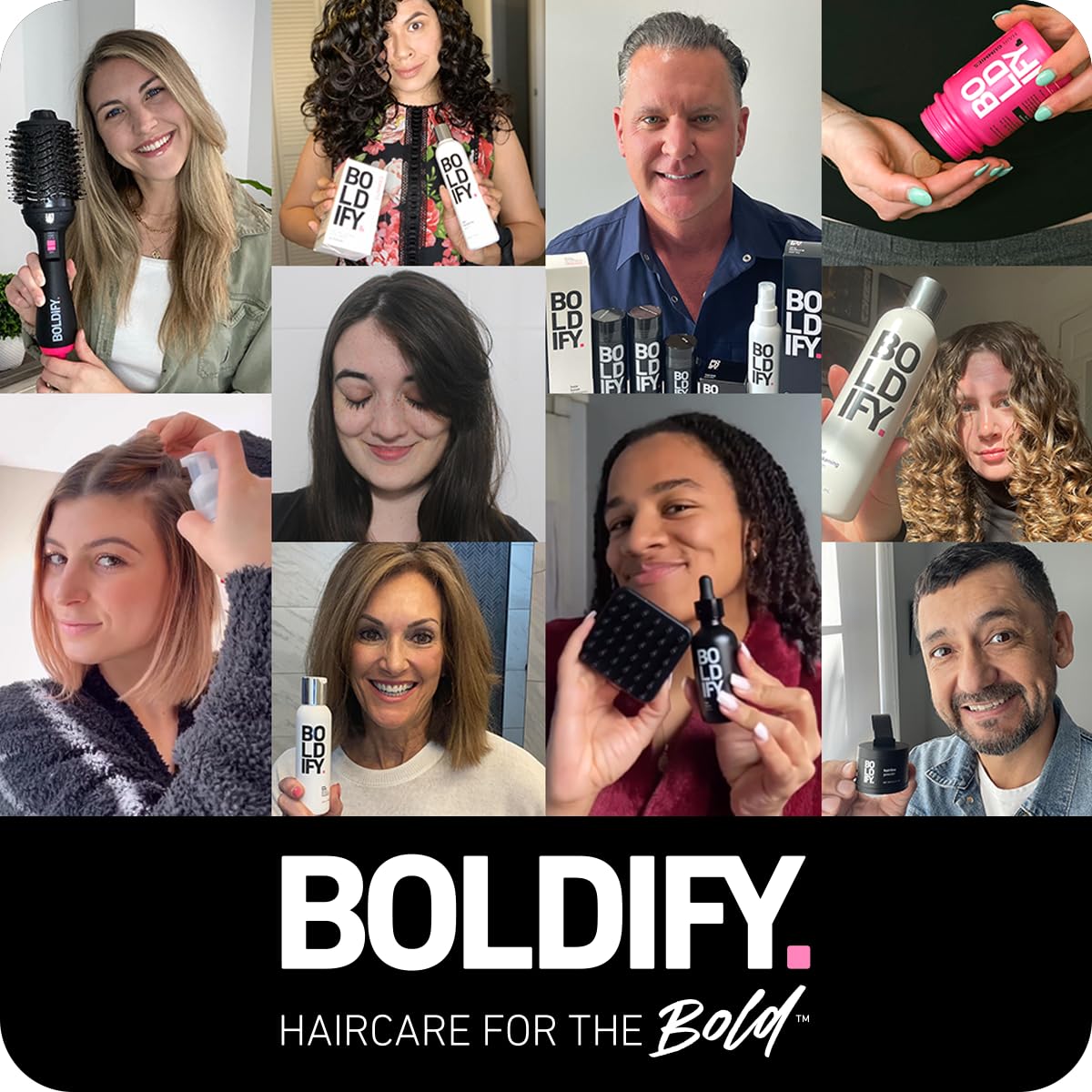 Boldify brush tucked in travel kit beside other essentials for on-the-go use