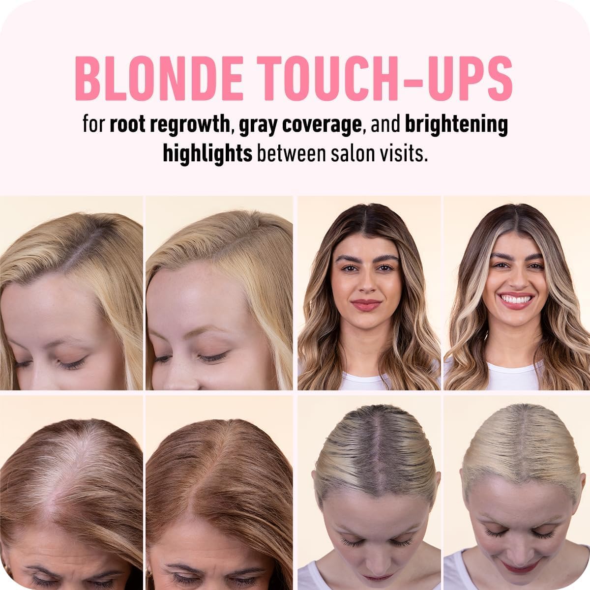 Close view of Boldify applied to scalp to conceal root regrowth