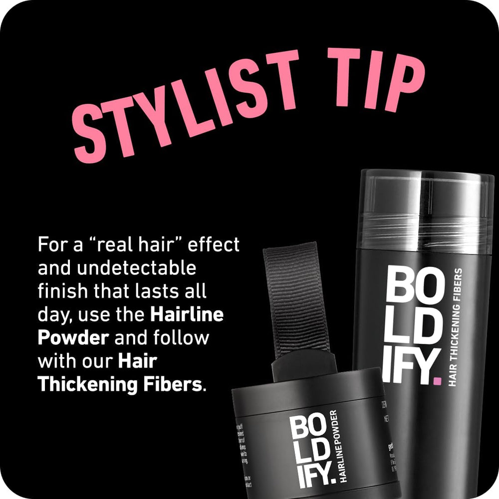 Boldify powder swatch on skin to demonstrate blendable, buildable color