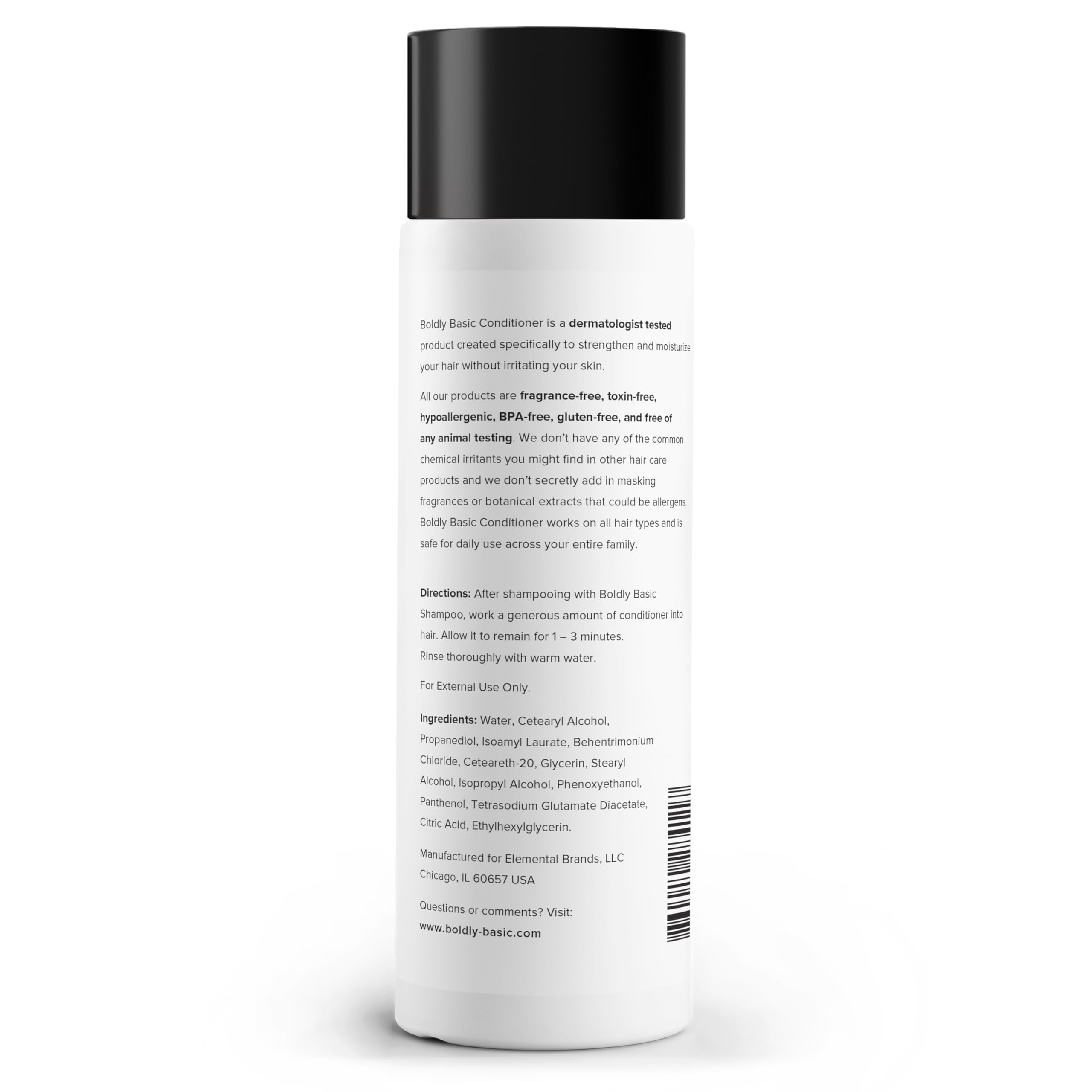 Boldly Basic pump dispensing conditioner texture for easy application and controlled use