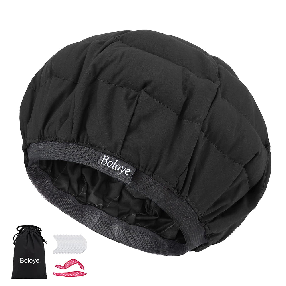 Boloye front packaging showing heat cap set and benefits