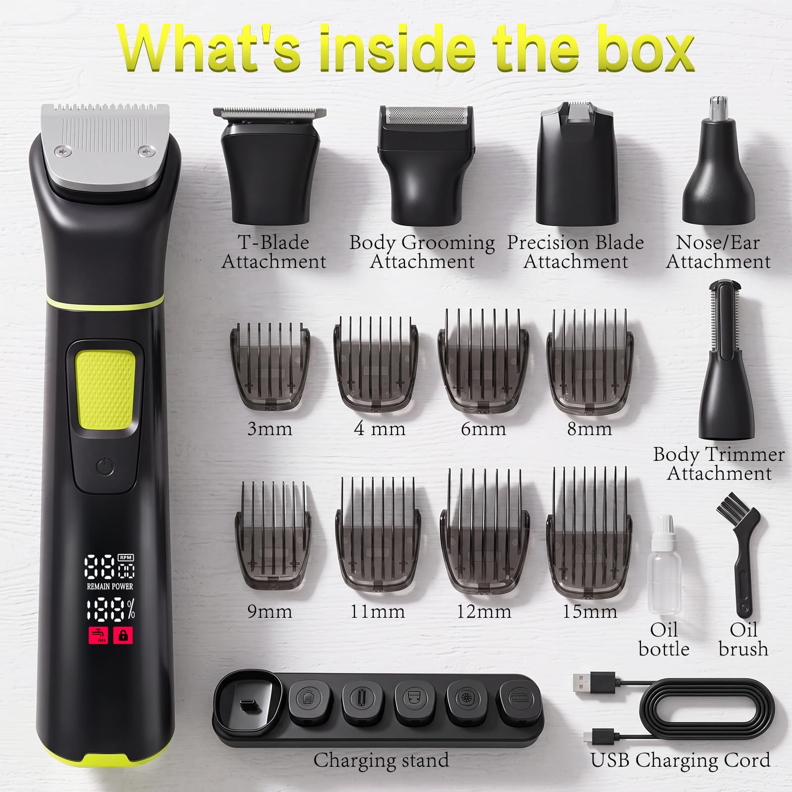 Bomxin in-shower wet use setup demonstrating waterproof grooming convenience