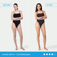 Bondi Sands arm coverage demonstration showing even color buildup and natural-looking bronze