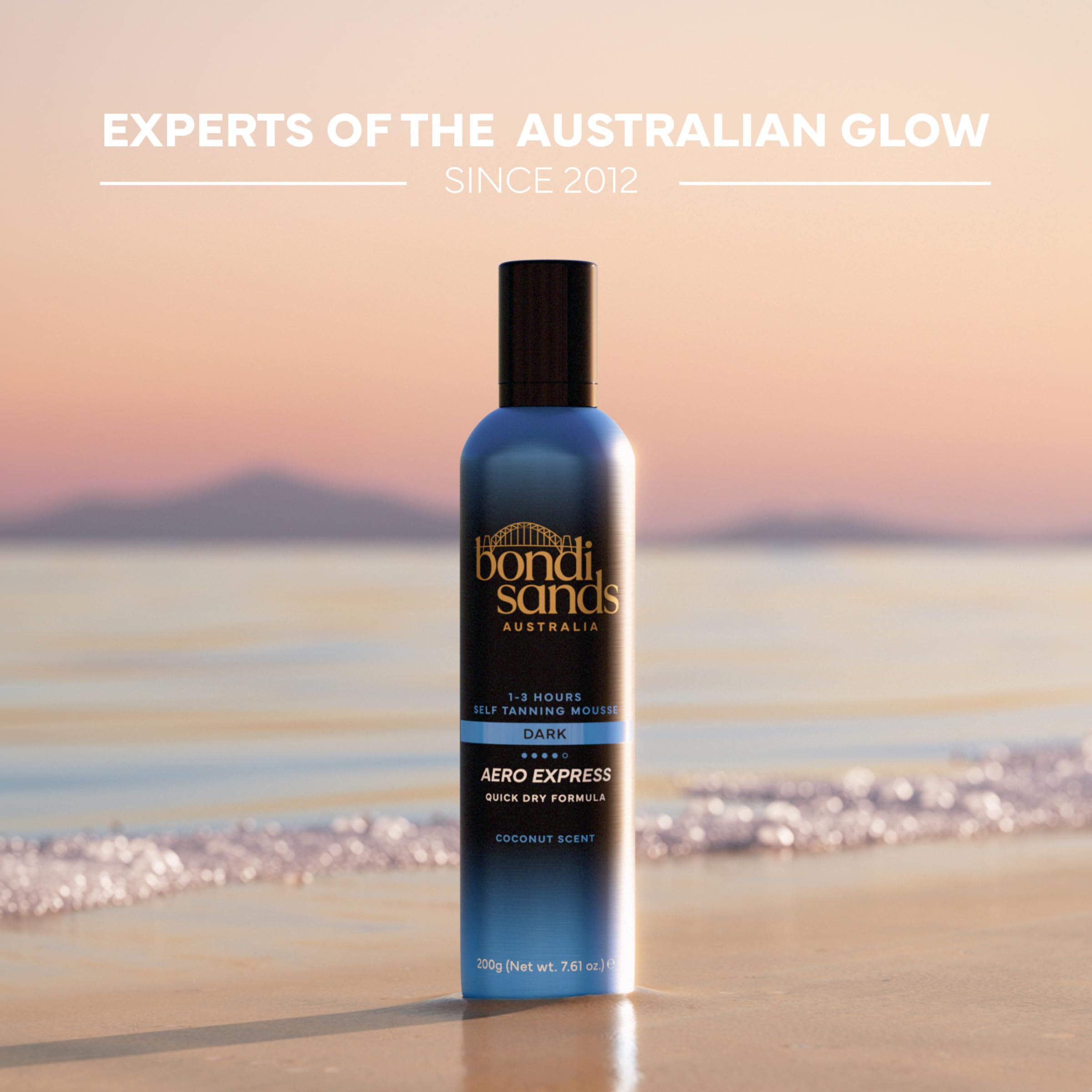 Bondi Sands label close-up showing ingredients and instructions for precise application guidance