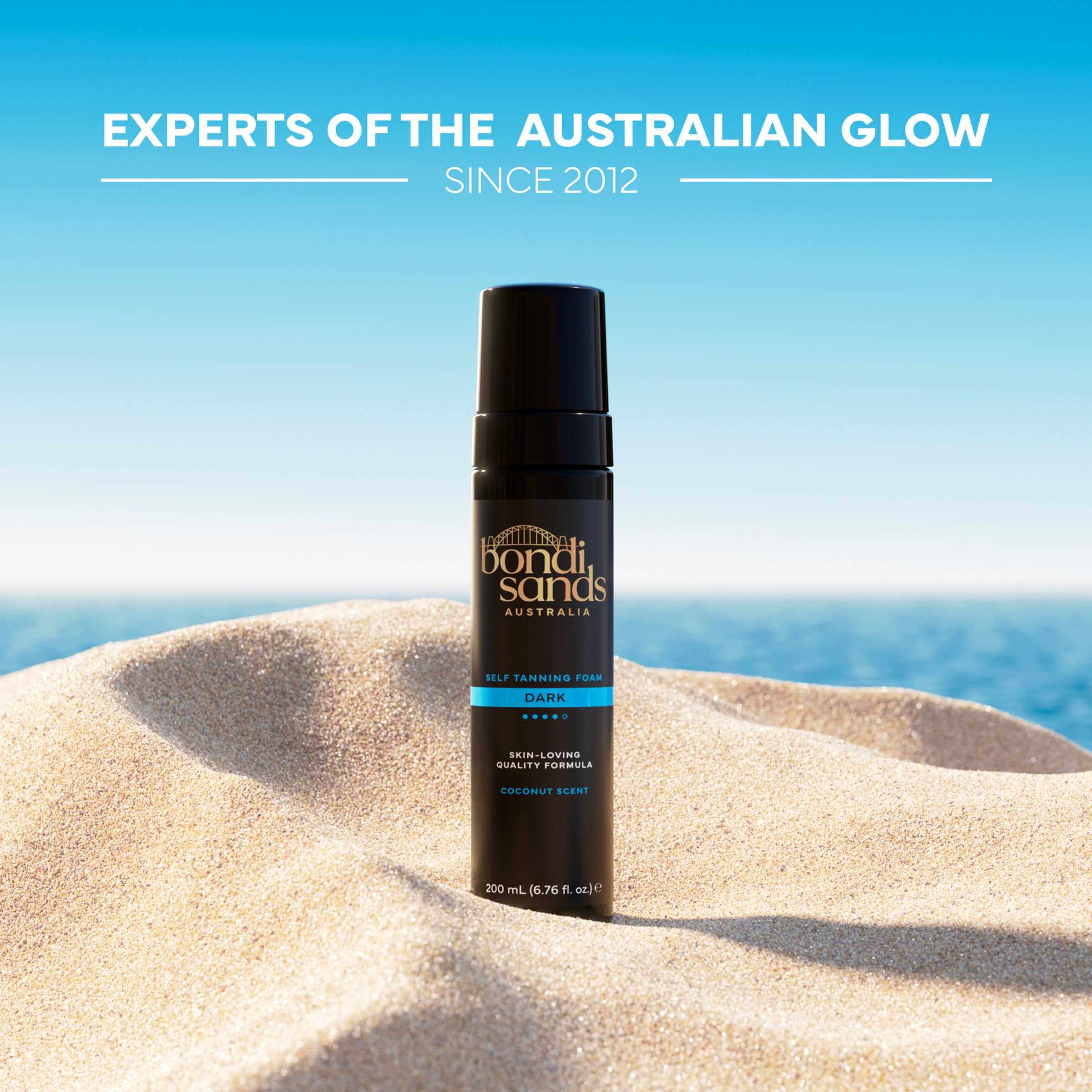 Bondi Sands before and after legs showing even dark tan, natural-looking result benefit