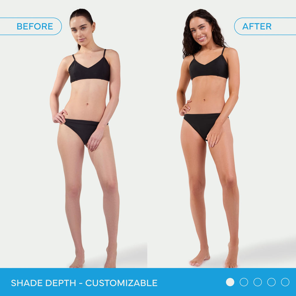 Bondi Sands applied on arm demonstrating even, streak-free finish