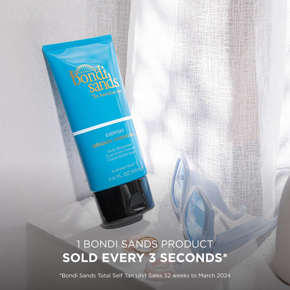 Bondi Sands milky texture close-up highlighting smooth absorption