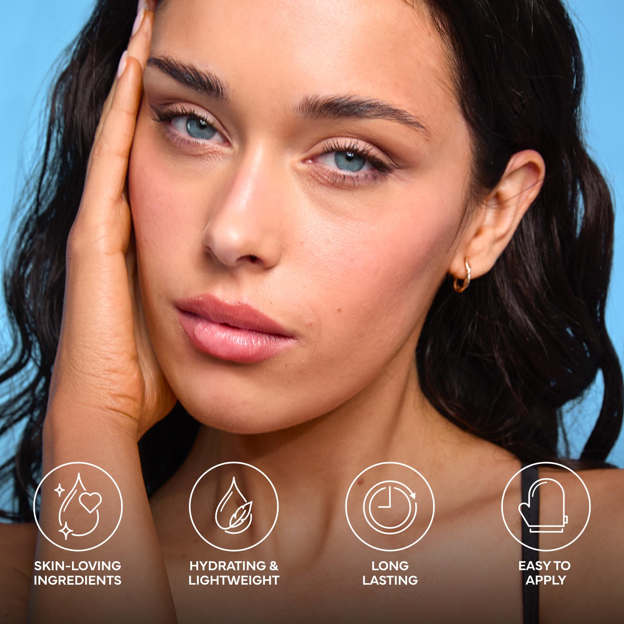 Bondi Sands dried finish close-up showing natural, matte-looking bronze result