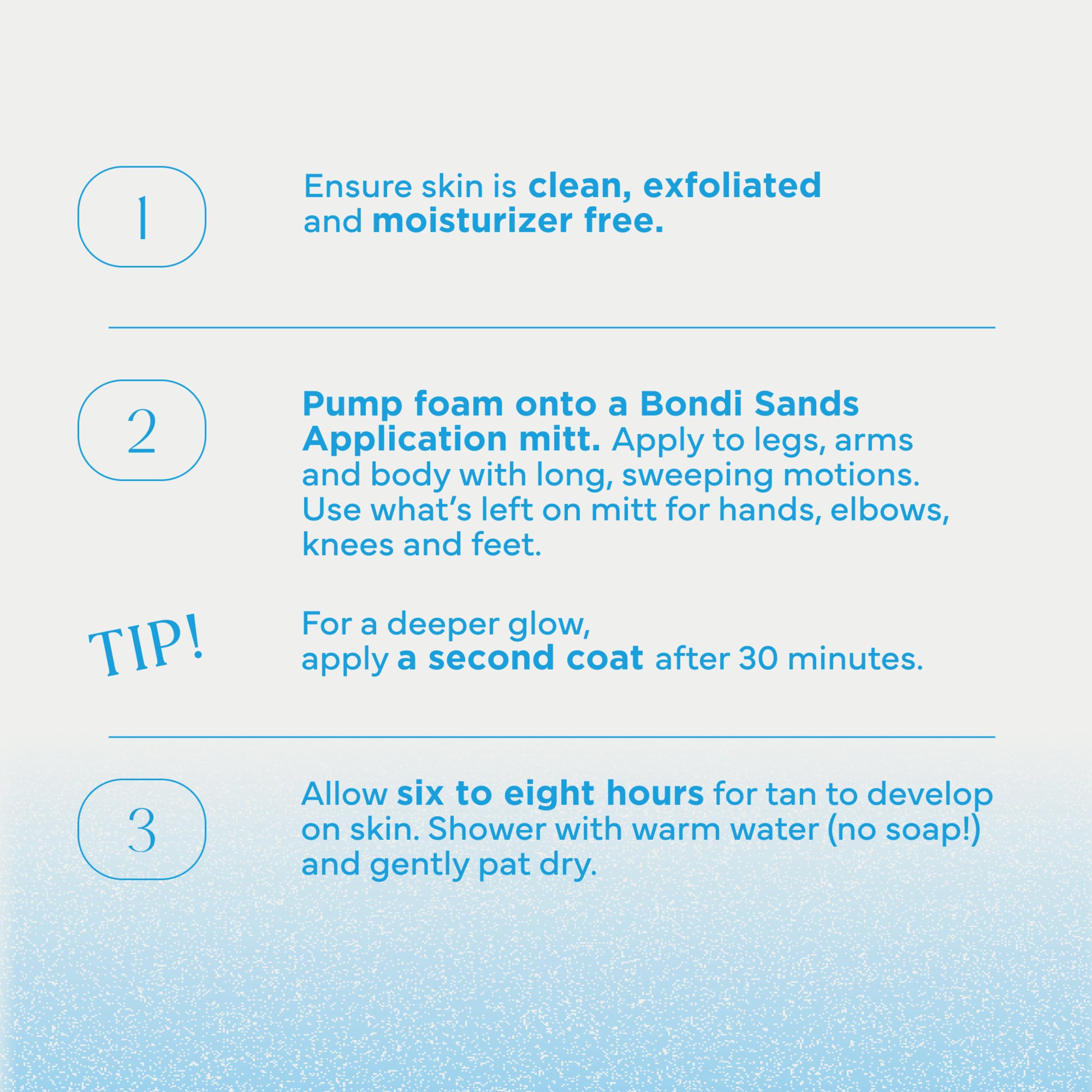 Close-up of Bondi Sands label showing vegan and ingredient information benefit